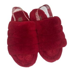 Red ugg slippers
